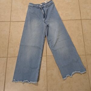 Women's Light Blue Wide-Leg Jeans